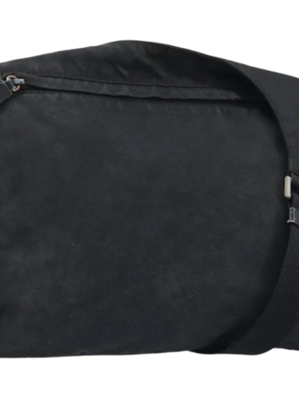 PRADA Shoulder Bag Nylon Black Silver Auth YKZ125